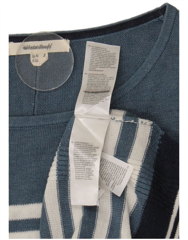 White Stuff Γυναικείο πουλόβερ με λαιμόκαυστο UK 8 Small Blue ριγέ
