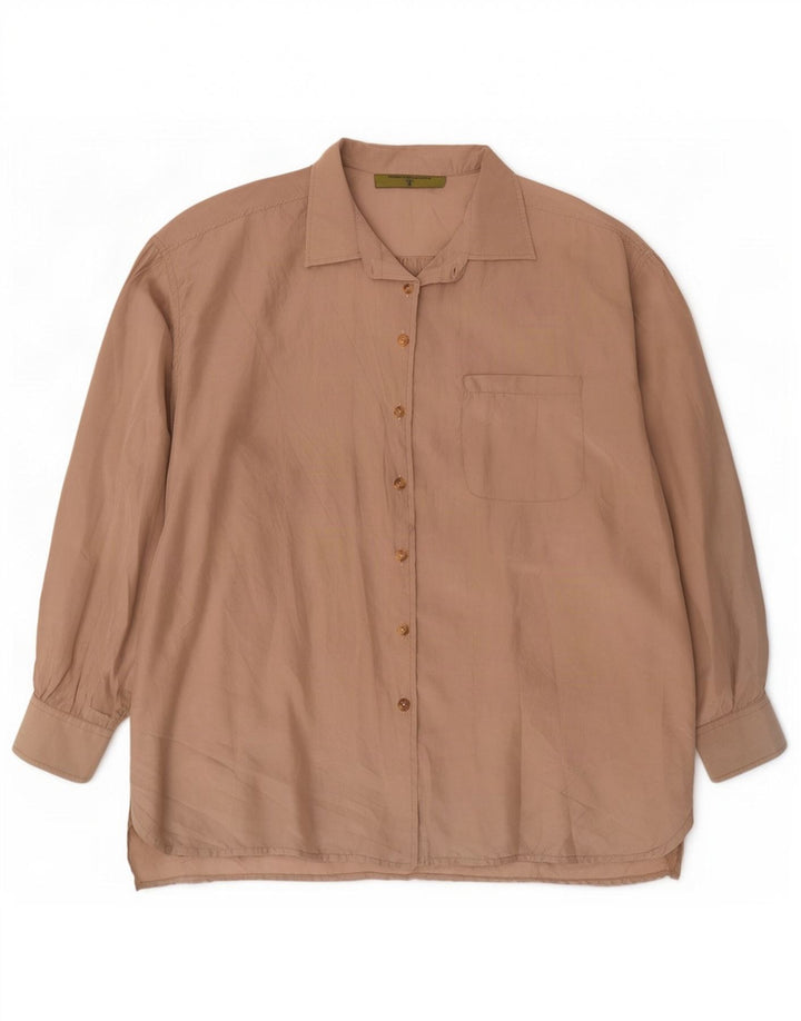 Vintage Γυναικείο Longline Oversized Πουκάμισο IT 44 Medium Beige