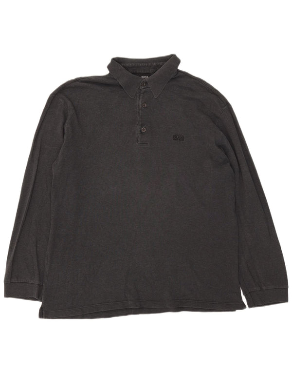 Ανδρικό μακρυμάνικο μπλουζάκι πόλο Hugo Boss 2XL γκρι