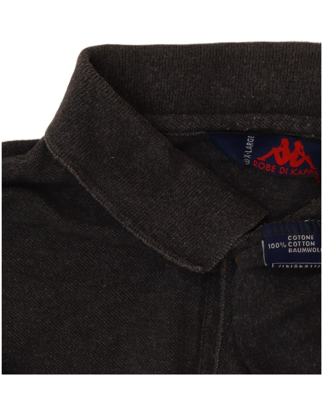 Ανδρικό μακρυμάνικο μπλουζάκι πόλο Kappa XL Γκρι βαμβακερό