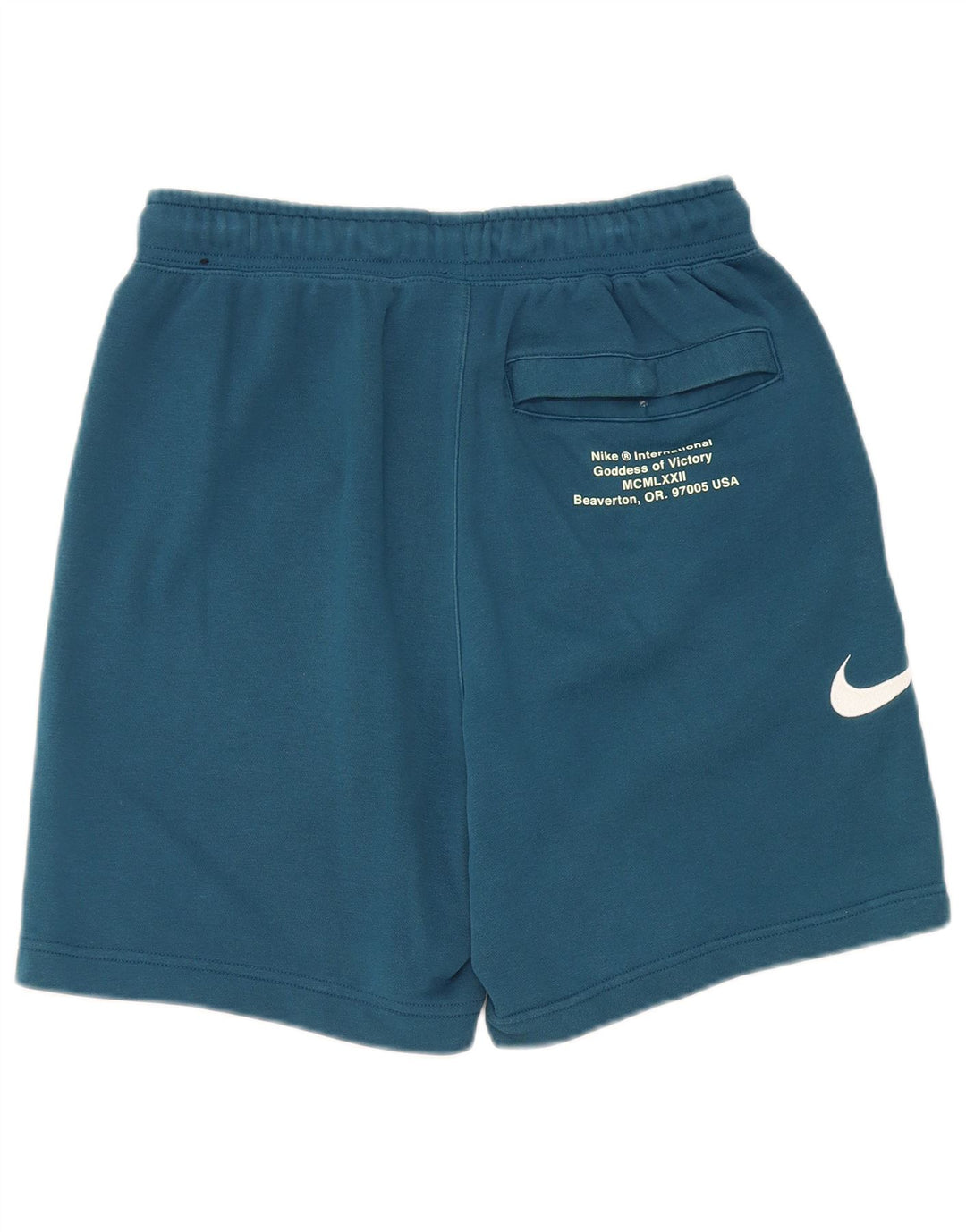 Ανδρικό γραφικό αθλητικό σορτς Nike, μικρό μπλε βαμβακερό