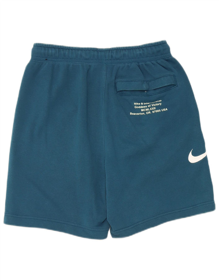 Ανδρικό γραφικό αθλητικό σορτς Nike, μικρό μπλε βαμβακερό