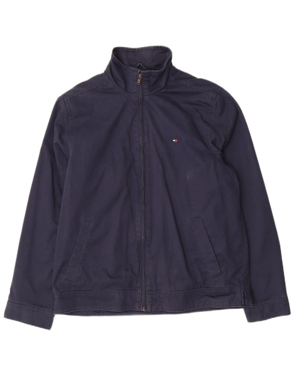 Tommy Hilfiger Ανδρικό Bomber Jacket UK 38 Medium Navy Blue Cotton
