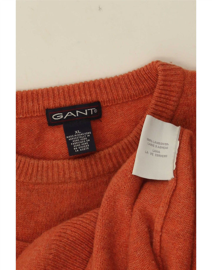 Πουλόβερ Gant Mens Crew Neck Jumper XL Orange Lambswool