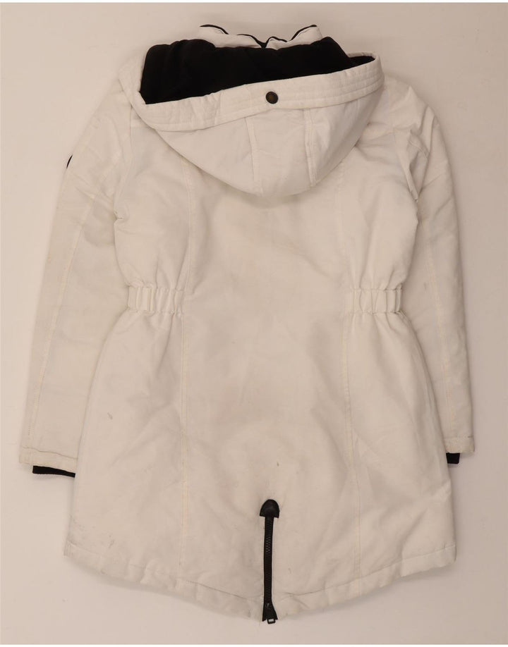 Diesel γυναικείο μπουφάν Parka με κουκούλα UK 10 Small White Polyester