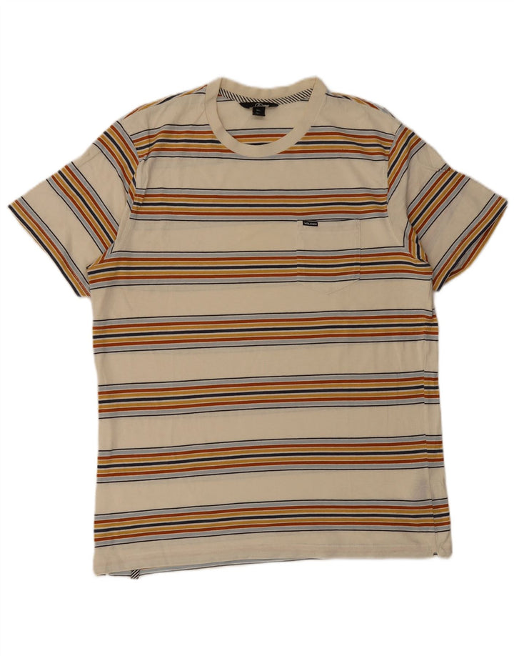 Ανδρικό T-Shirt Volcom Top Μεγάλο μπεζ ριγέ βαμβακερό