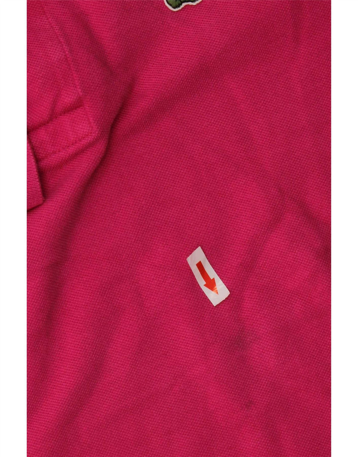 Ανδρικό πουκάμισο Polo Lacoste, Μέγεθος 4, Μεσαίο Ροζ Βαμβακερό