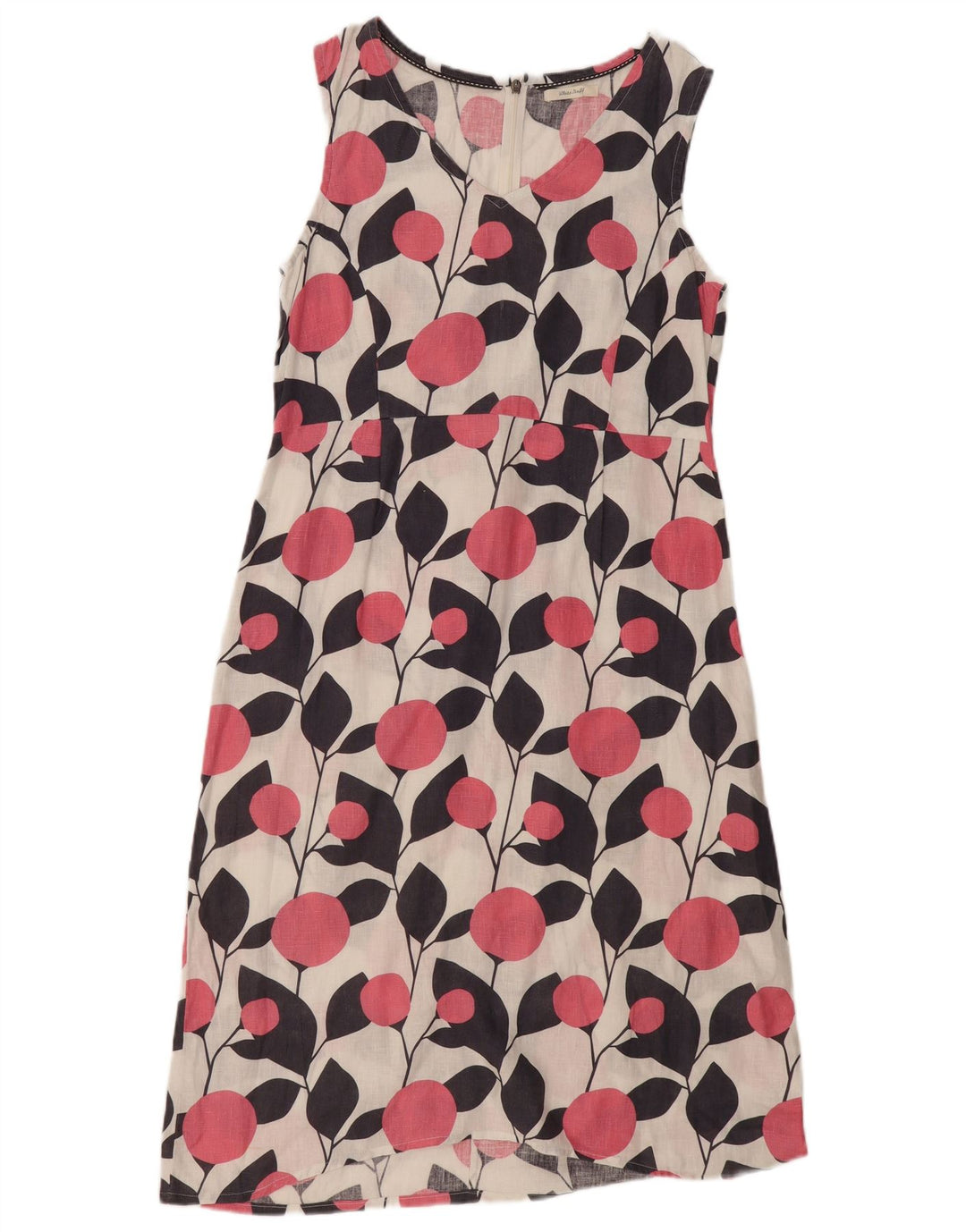 White Stuff Γυναικείο Αμάνικο Φόρεμα Shift UK 12 Medium White Floral