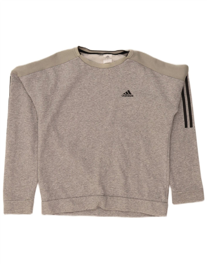Ανδρικό φούτερ Adidas Jumper Small Grey Colourblock Βαμβακερό
