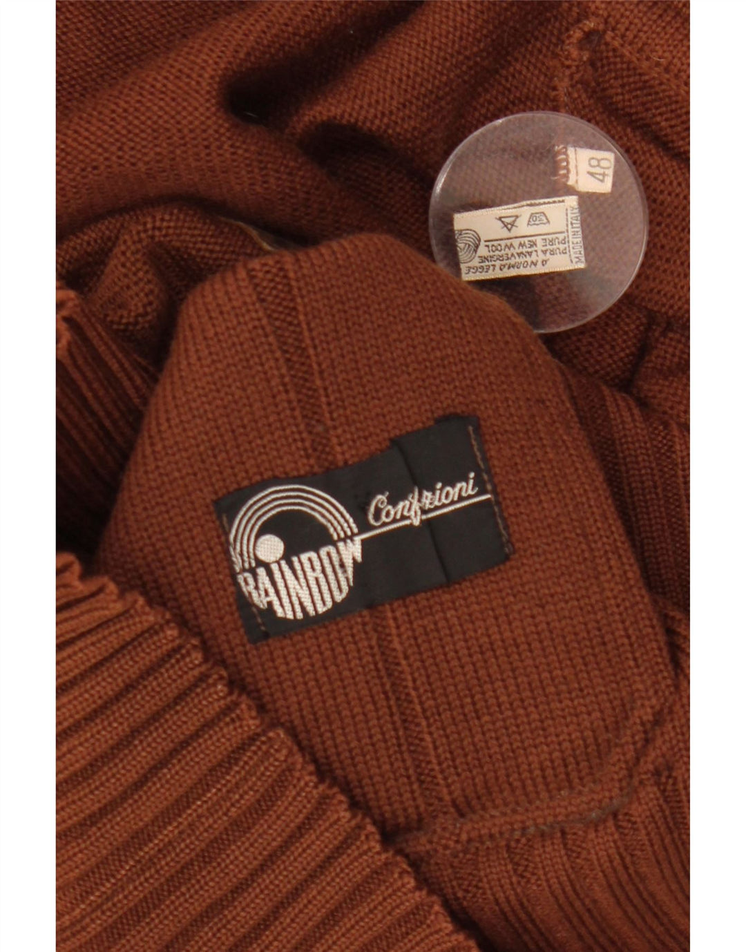 Γυναικείο πουλόβερ Rainbow Cardigan IT 48 XL Καφέ Μαλλί