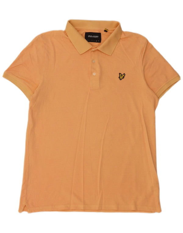 Lyle & Scott Ανδρικό κοντομάνικο πουκάμισο πόλο XL πορτοκαλί βαμβακερό