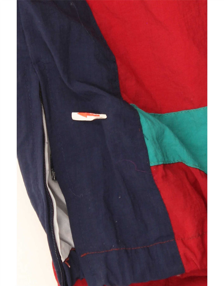 Vintage γυναικείο μπουφάν Parka UK 14 Large Red Colourblock