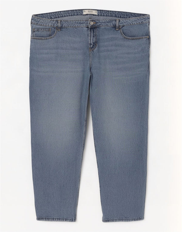 Hollister Γυναικείο Χαμηλό Μέσο Φαρδύ Τζιν US 20 3XL W35 L31 Μπλε βαμβακερό