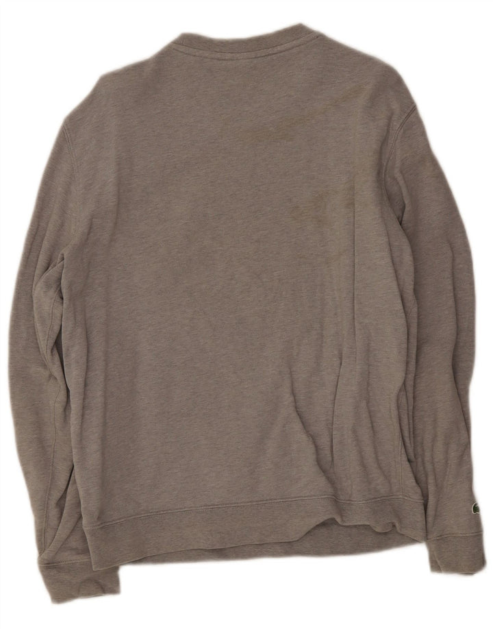 Ανδρικό γραφικό φούτερ Lacoste Jumper Size 5 Μεγάλο γκρι βαμβακερό