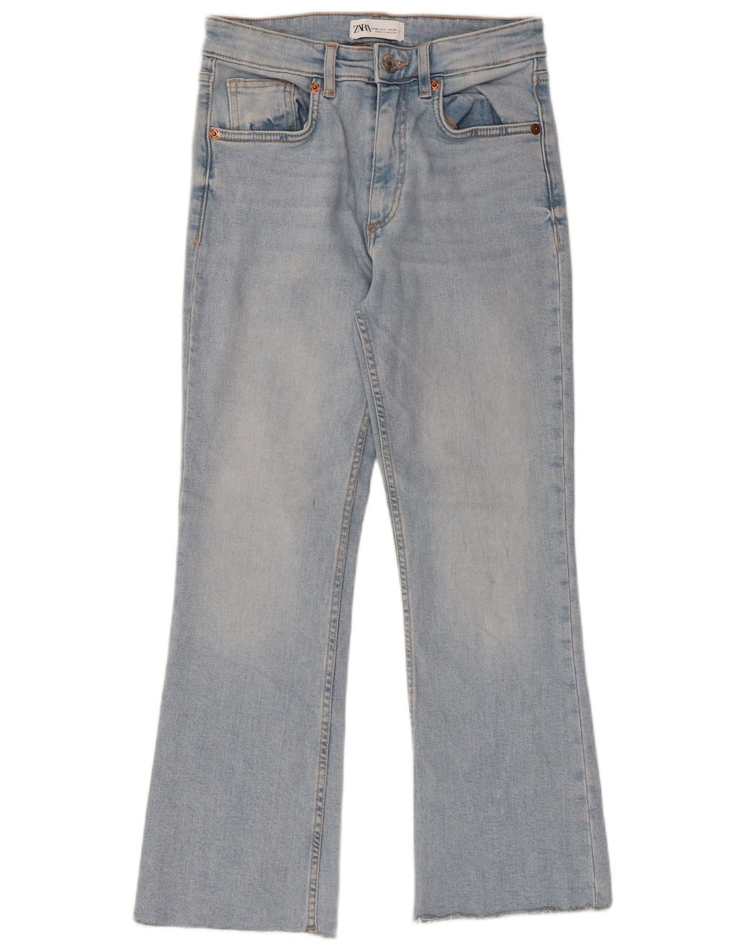 ZARA Womens Cropped Jeans EU 36 XS W26 L25 Blue