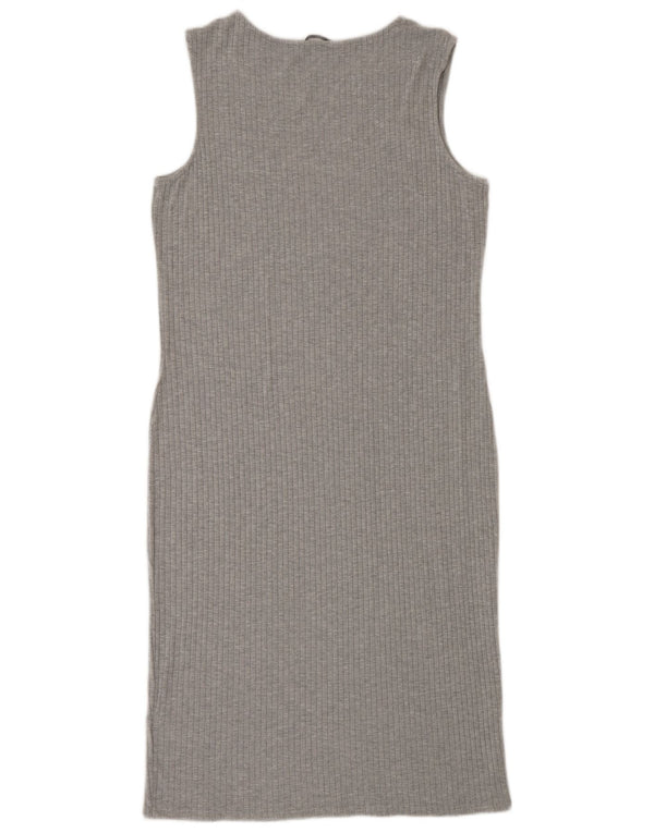 Marks & Spencer Γυναικείο Αμάνικο Bodycon Φόρεμα UK 12 Μεσαίο γκρι βισκόζη