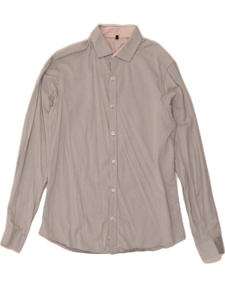 BENETTON Mens Shirt Small Grey Vintage Benetton and Second-Hand Benetton from Messina Hembry 