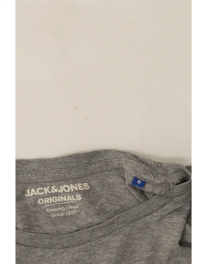 Jack & Jones Ανδρικό T-Shirt Top Small Grey Colourblock
