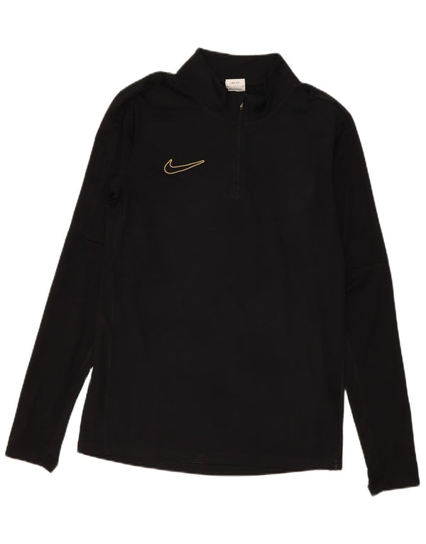 Ανδρική φόρμα πουλόβερ με φερμουάρ Nike Dri Fit Top Small Black Polyester