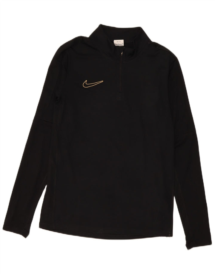 Ανδρική φόρμα πουλόβερ με φερμουάρ Nike Dri Fit Top Small Black Polyester