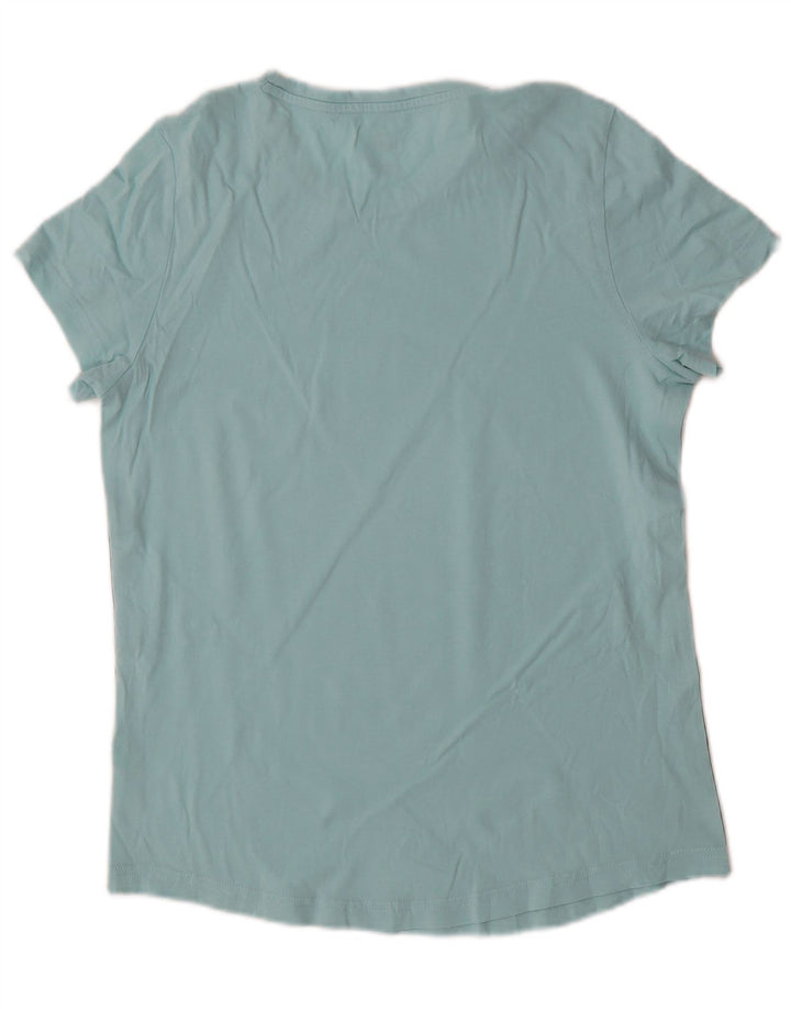 Γυναικείο γραφικό T-Shirt PUMA Top UK 12 Medium Blue Colourblock