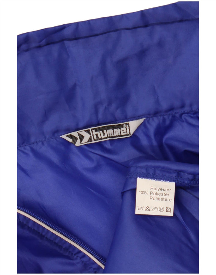 Ανδρικό μπουφάν βροχής με κουκούλα HUMMEL UK 42 XL Μπλε Πολυεστέρας