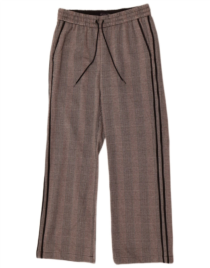 Γυναικεία γραφικά casual παντελόνια Marks & Spencer UK 12 Medium W30 L29 Grey