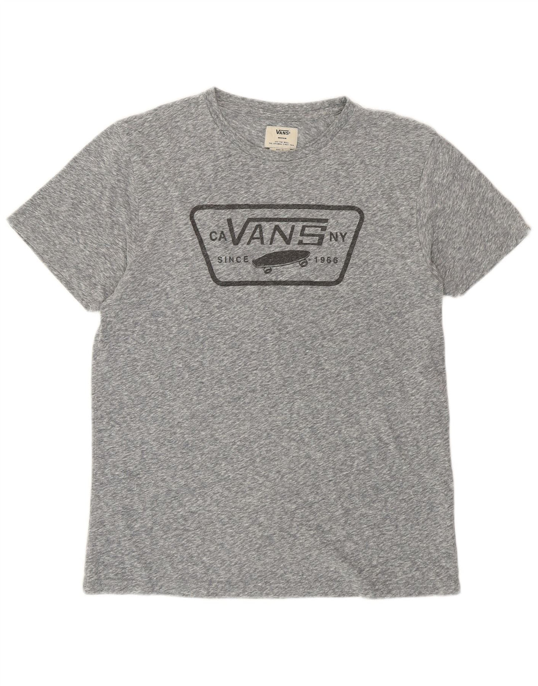 Vans γυναικείο γραφικό μπλουζάκι UK 14 μεσαίου γκρι βαμβακερό