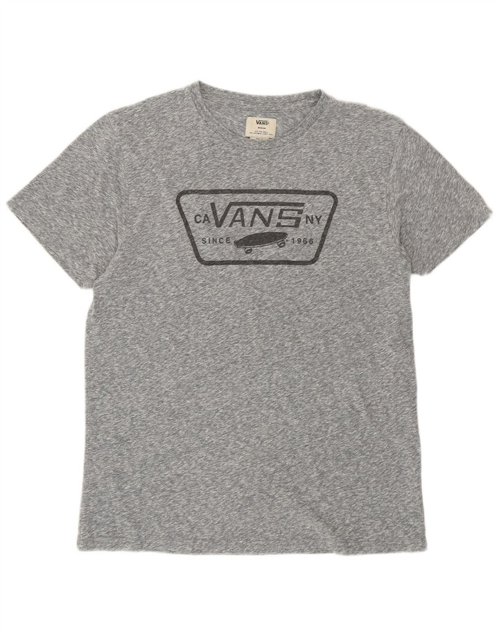 Vans γυναικείο γραφικό μπλουζάκι UK 14 μεσαίου γκρι βαμβακερό