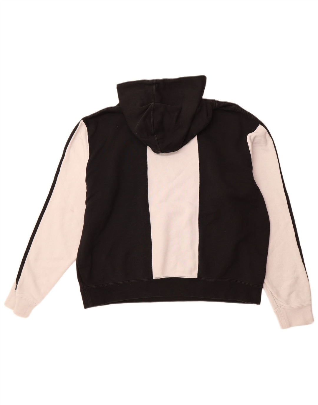 Ανδρικό γραφικό κουκούλα ADIDAS, μεγάλο μαύρο χρώμα, βαμβακερό