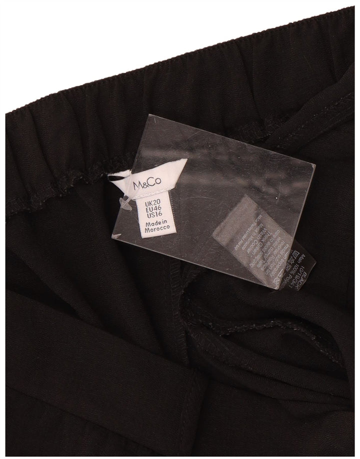 M&Co Γυναικείο σορτς Chino UK 20 2XL W40 Μαύρο πολυεστέρα