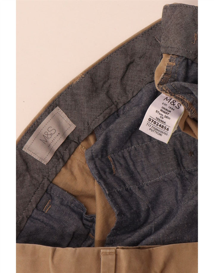 MARKS & SPENCER Ανδρικό σορτς Chino W38 XL Μπεζ βαμβακερό