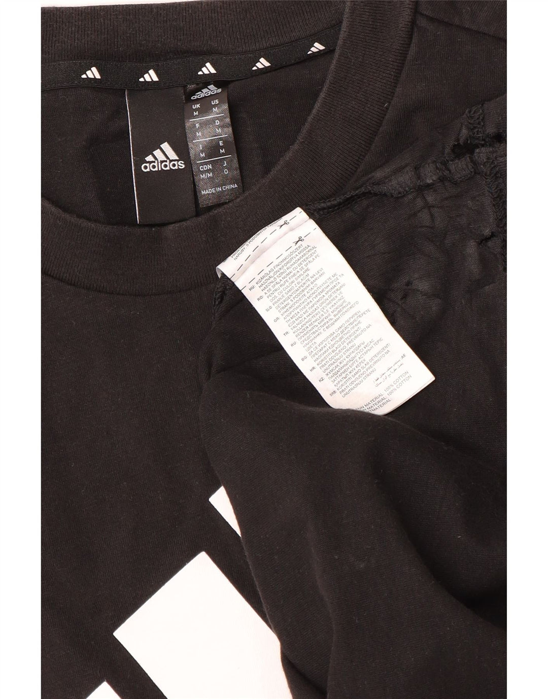 Ανδρικό γραφικό T-Shirt Adidas Top Μεσαίο μαύρο βαμβακερό