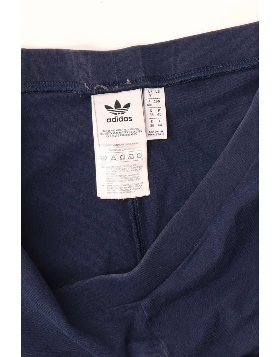 Γυναικείο κολάν Adidas UK 12 Medium Navy Blue βαμβακερό