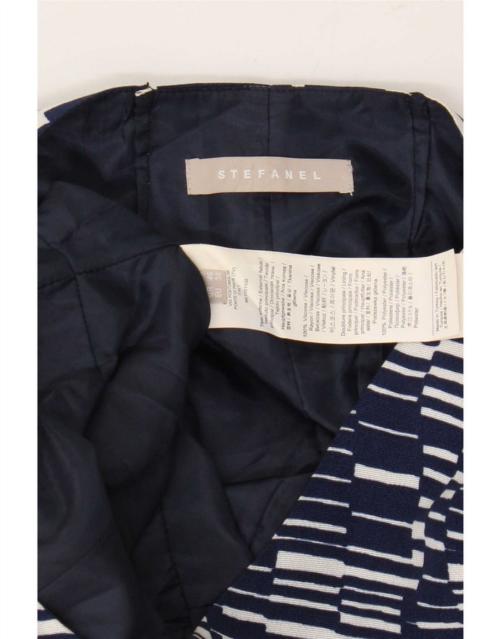 Stefanel Γυναικείο Αμάνικο Φόρεμα με θήκη EU 38 Medium Navy Blue γεωμετρικό