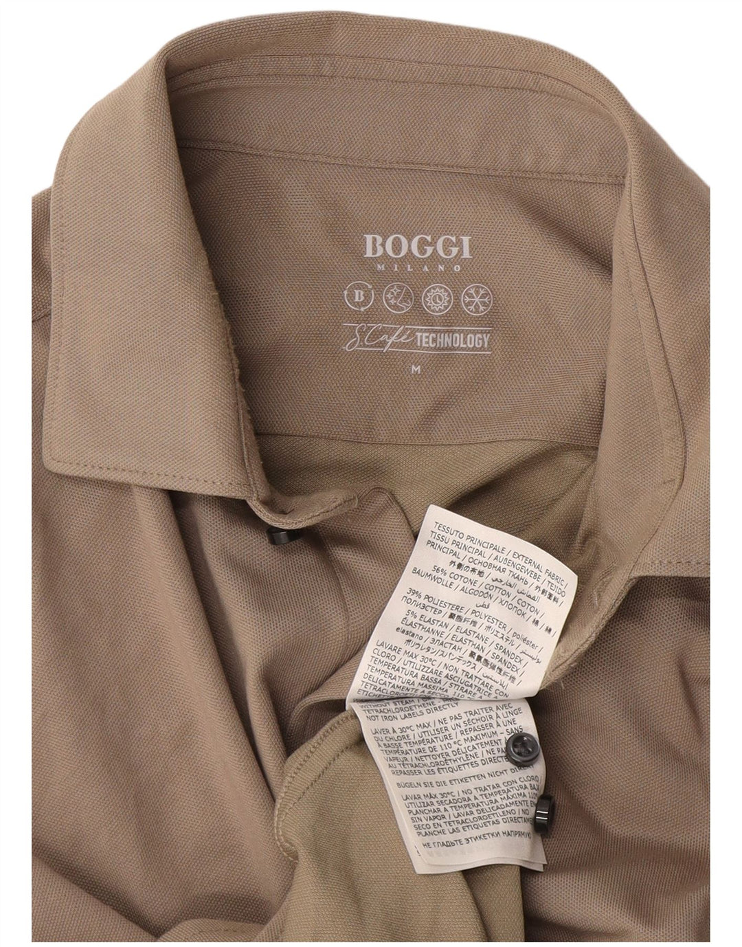 Ανδρικό πουκάμισο Boggi, μεσαίο γκρι βαμβακερό