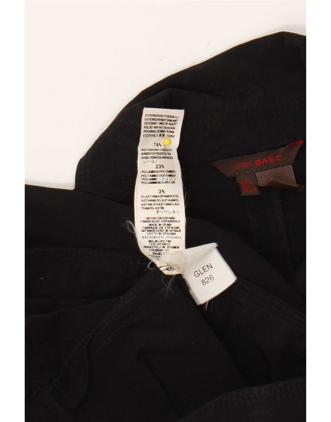Zara Γυναικείο Bomber Jacket UK 14 Large Black Viscose