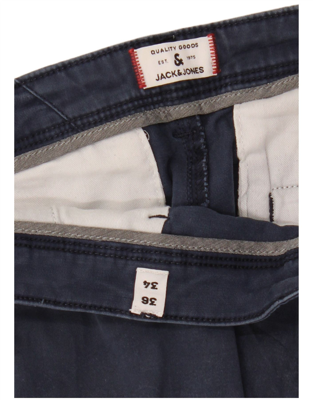 JACK & JONES Ανδρικό παντελόνι Chino Marco Slim W36 L34 Navy Blue