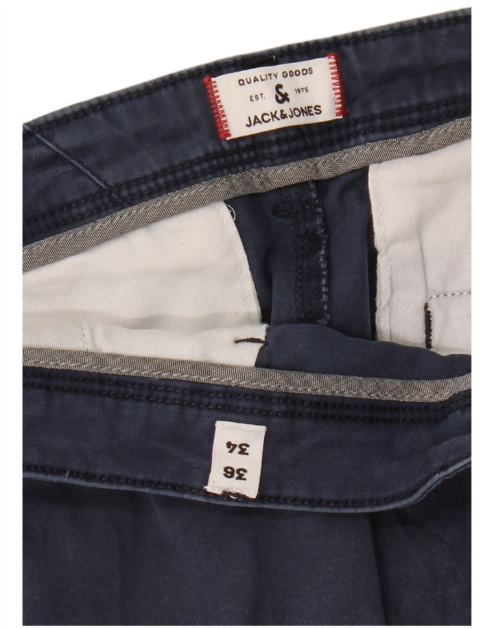 JACK & JONES Ανδρικό παντελόνι Chino Marco Slim W36 L34 Navy Blue