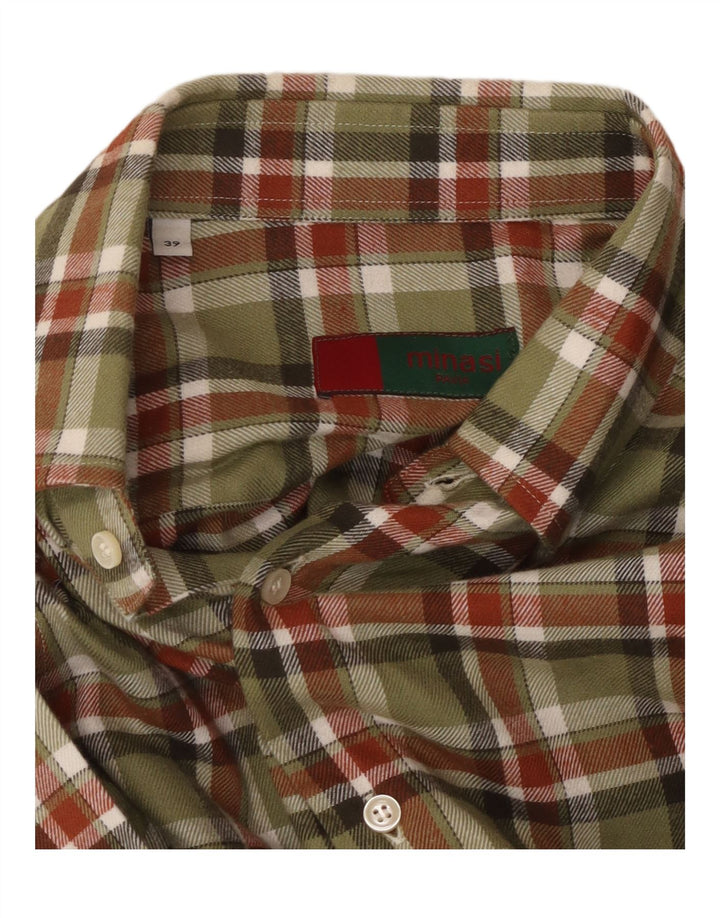 Ανδρικό φανελένιο πουκάμισο VINTAGE Νούμερο 39 Medium Khaki Check