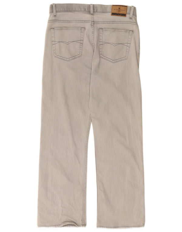 Marks & Spencer Ανδρικό Τζιν Μπλε Harbor Straight W34 L29 Γκρι βαμβακερό