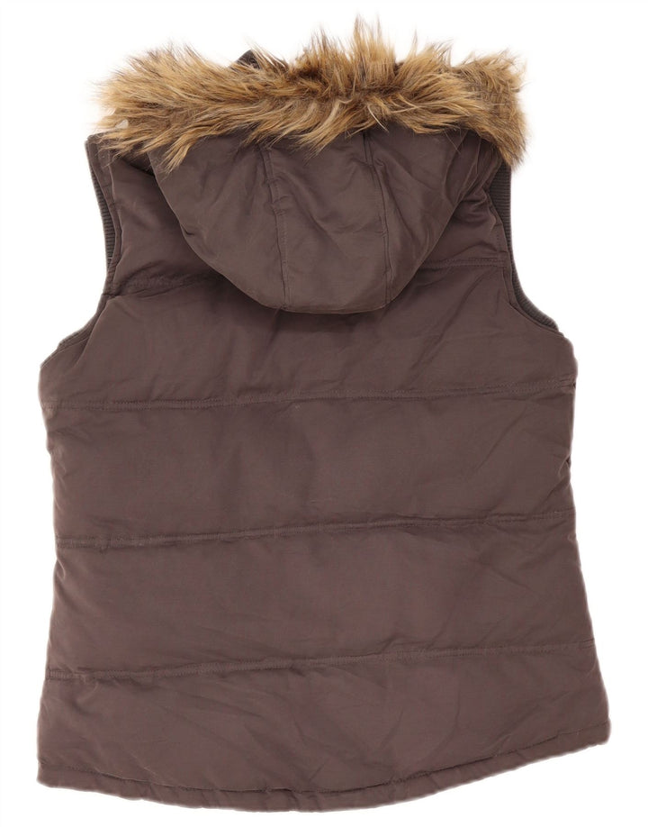 Fat Face Γυναικεία κουκούλα με επένδυση Gilet UK 14 Medium Grey Polyester