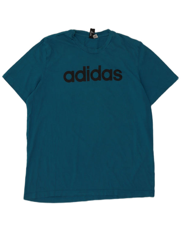 Ανδρικό γραφικό T-Shirt Adidas Top Large Blue