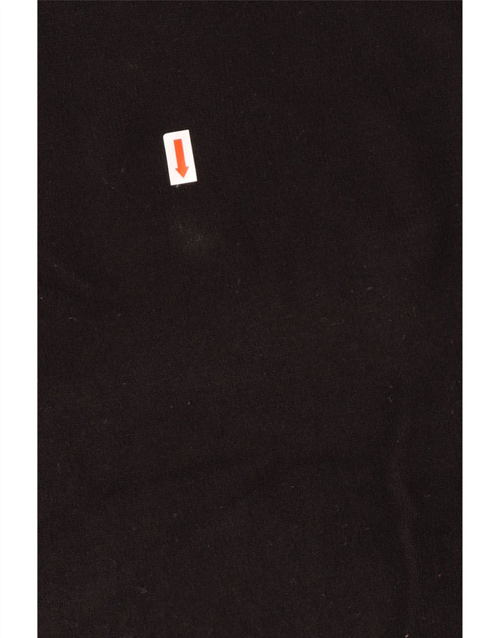 Γυναικείο πουλόβερ γαλλικής σύνδεσης με ρολό λαιμόκοψη UK 10 Small Black Acrylic