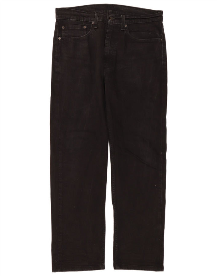 Levi's Mens 505 Straight Jeans W34 L30 Μαύρο Βαμβακερό
