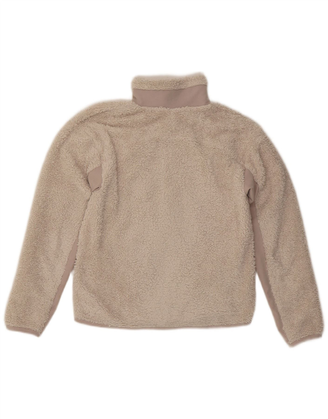 NIKE Γυναικείο μπουφάν φλις μεγάλου μεγέθους UK 6 XS μπεζ πολυεστέρας