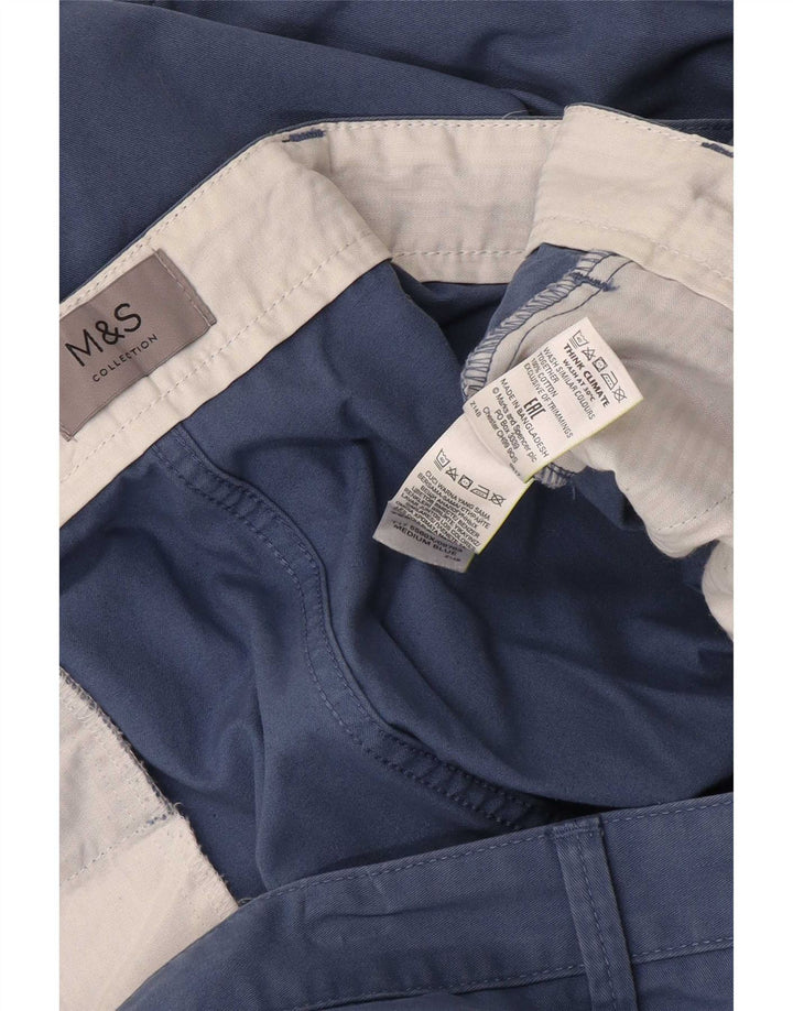 Ανδρικό σορτς Chino Marks & Spencer W48 4XL Μπλε βαμβακερό