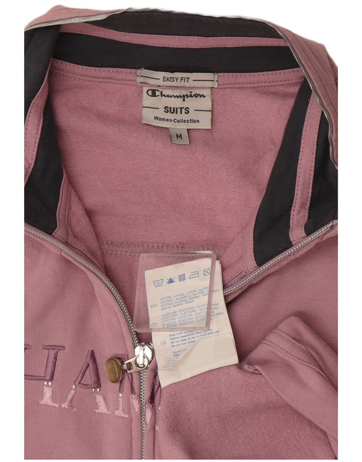 Champion Womens Easy Fit Graphic Top Jacket UK 14 Medium Pink