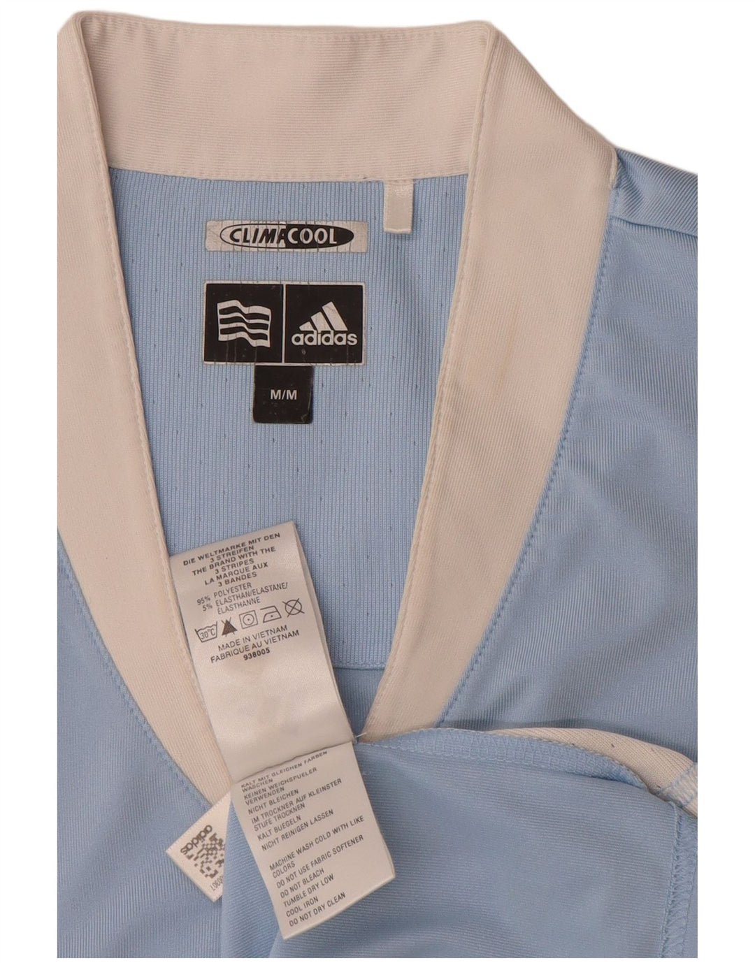 Γυναικείο μπλουζάκι ADIDAS Climacool Top UK 14 Medium Blue Colourblock