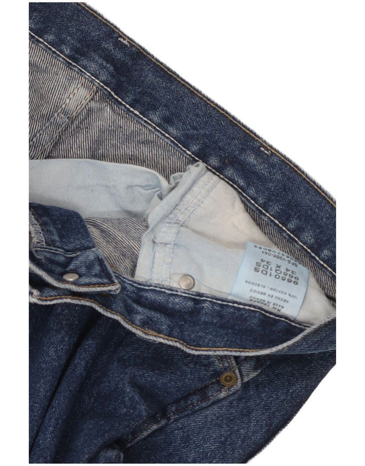 Ανδρικό τζιν Wrangler ίσιο W34 L29 Μπλε βαμβακερό